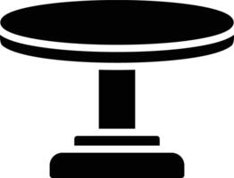 Round Table Glyph Icon Design vector