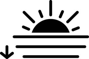 Sunsets Glyph Icon Design vector