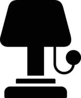 Table Lamp Glyph Icon Design vector