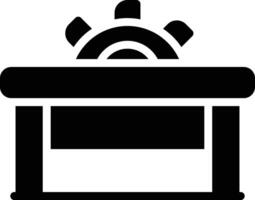 Table Saw Glyph Icon Design vector