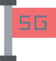 A flag with the word 5g on it vector