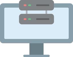 A computer monitor with two servers on it vector