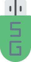 A green usb drive with the word sg on it vector