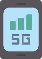 A smart watch with the word 5g on it vector