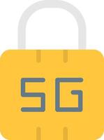 A yellow padlock with the word sg on it vector