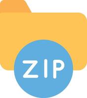 Zip file icon vector