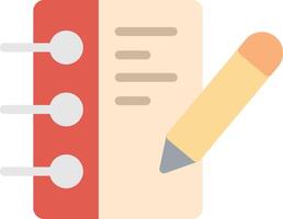 A notebook with a pencil and a pen on it vector