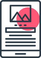 Flat Design Line with small circle background vector