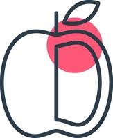 Apple Line with small circle background vector