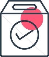 Checkbox Line with small circle background vector