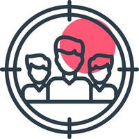 Focus Group Line with small circle background vector