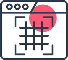 Grid Line with small circle background vector