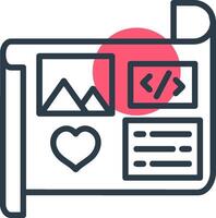 Mockup Line with small circle background vector