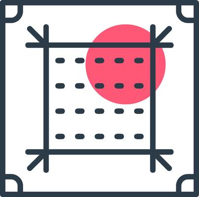 Dots Per Inch Line with small circle background
