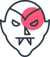 Dracula Line with small circle background vector