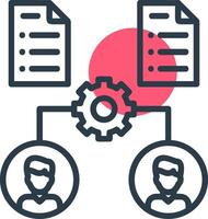 Onboarding Line with small circle background vector