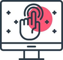 Call To Action Line with small circle background vector