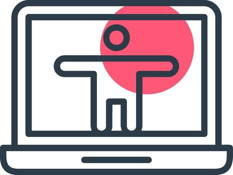 accesibilidad línea con pequeño circulo antecedentes vector