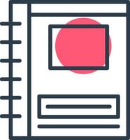 Notebook Line with small circle background vector