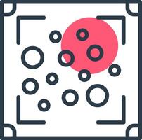 Heat Maps Line with small circle background vector
