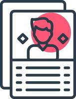 User Persona Line with small circle background vector