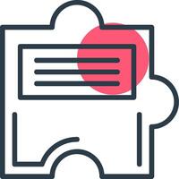Puzzle Line with small circle background vector