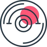 Compact Disc Line with small circle background vector