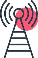 Broadcast Line with small circle background vector