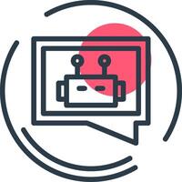 Auto Reply Line with small circle background vector