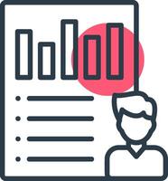 User Scenarios Line with small circle background vector