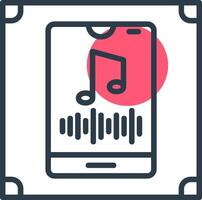 Vertical Rhythm Line with small circle background vector