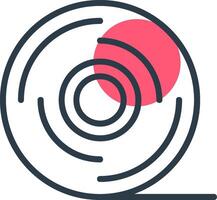 Adhesive Tape Line with small circle background vector