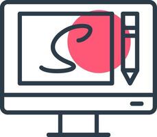 Sketching Line with small circle background vector