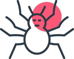 Spider Line with small circle background vector