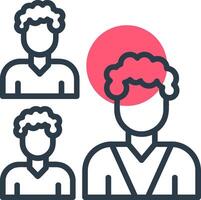 Group Line with small circle background vector