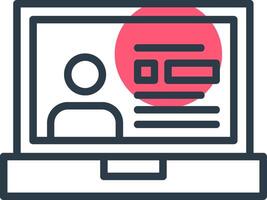 Profile Line with small circle background vector