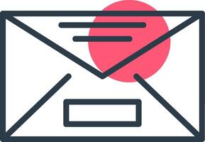 Mail Line with small circle background vector