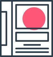 Dictionary Line with small circle background vector