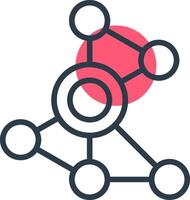 Network Line with small circle background vector