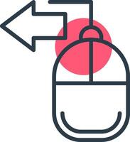 Mouse Line with small circle background vector