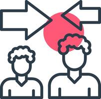 Mediator Line with small circle background vector
