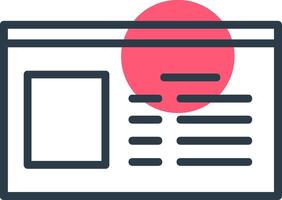 Id Card Line with small circle background vector