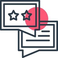 Feedback Line with small circle background vector