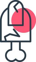 Scary Finger Line with small circle background vector