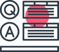 Question and Answer Line with small circle background vector