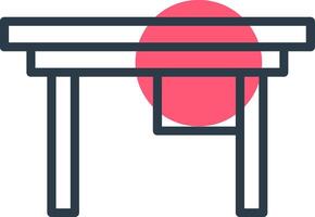 Desk Line with small circle background vector