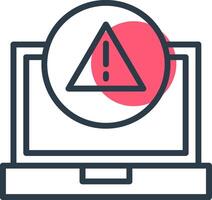 Error Line with small circle background vector