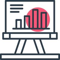 Presentation Line with small circle background vector