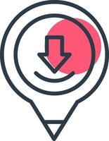 Placeholder Line with small circle background vector