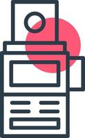 Camera Meter Line with small circle background vector